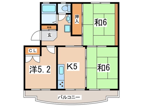 エスポワール湯本の物件間取画像